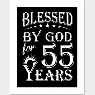 Blessed By God For 55 Years Christian Posters and Art